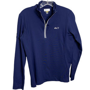 Greg Norman Women's Quarter-Zip Sweatshirt Navy NBC CT Style# WNS2K451 Stretch M